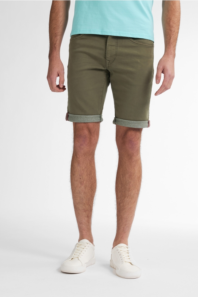 JACKSON GEKLEURDE DENIM SHORT M ROS SHO005 6134 Dusty army